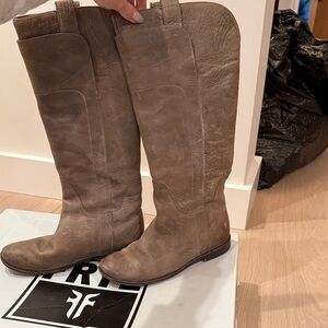 Frye Brown Leather Knee-High Boots